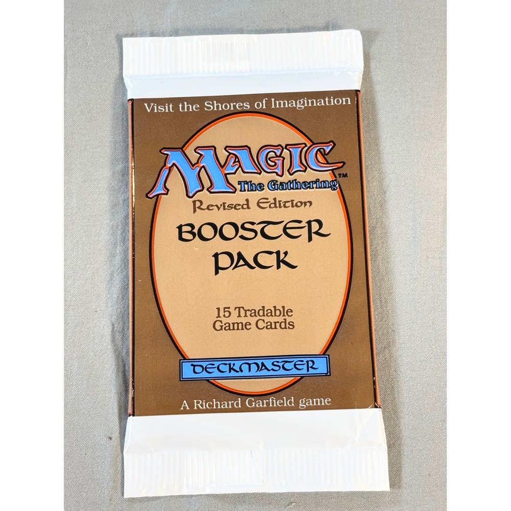 Vintage 1994 Magic The Gathering Revised Edition Booster Pack Sealed 15 Cards